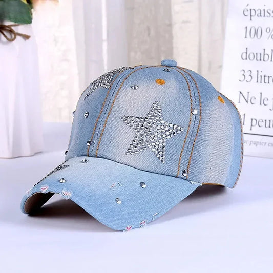 Denim Star Hat