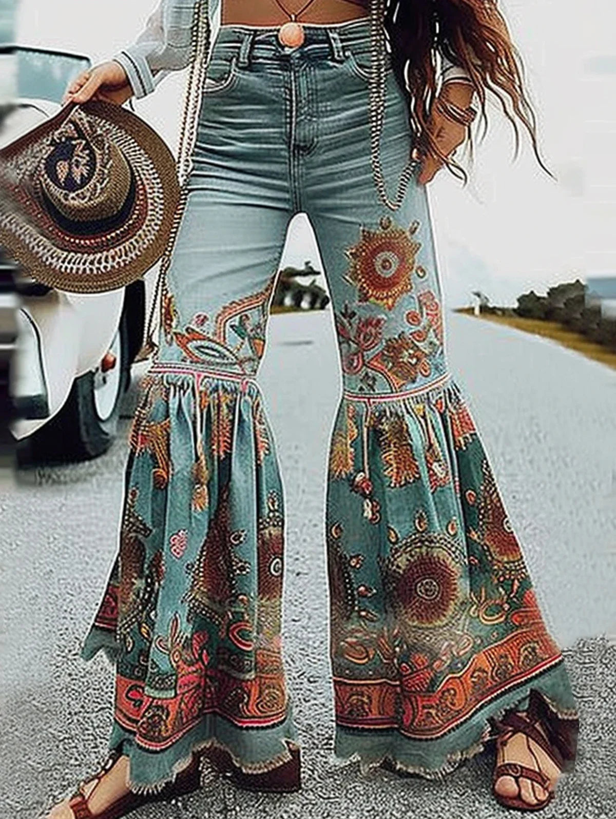 Vintage Floral Jeans