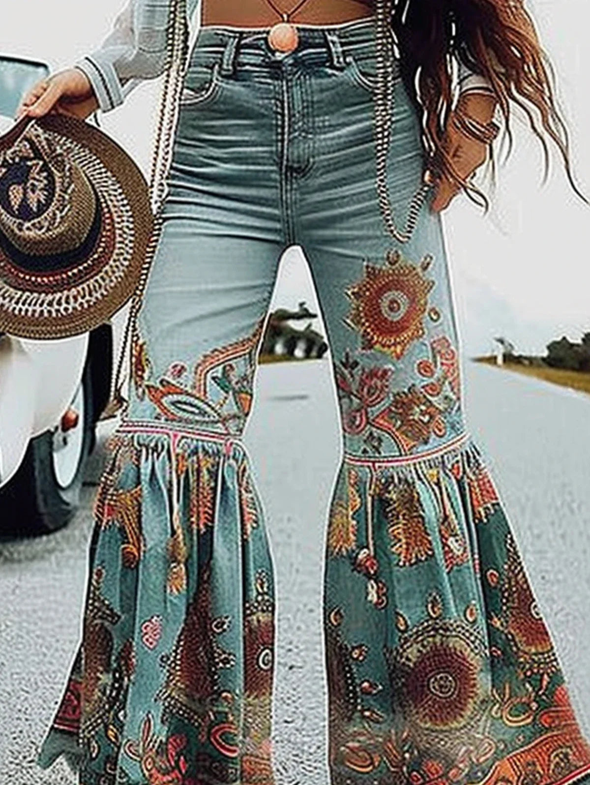 Vintage Floral Jeans