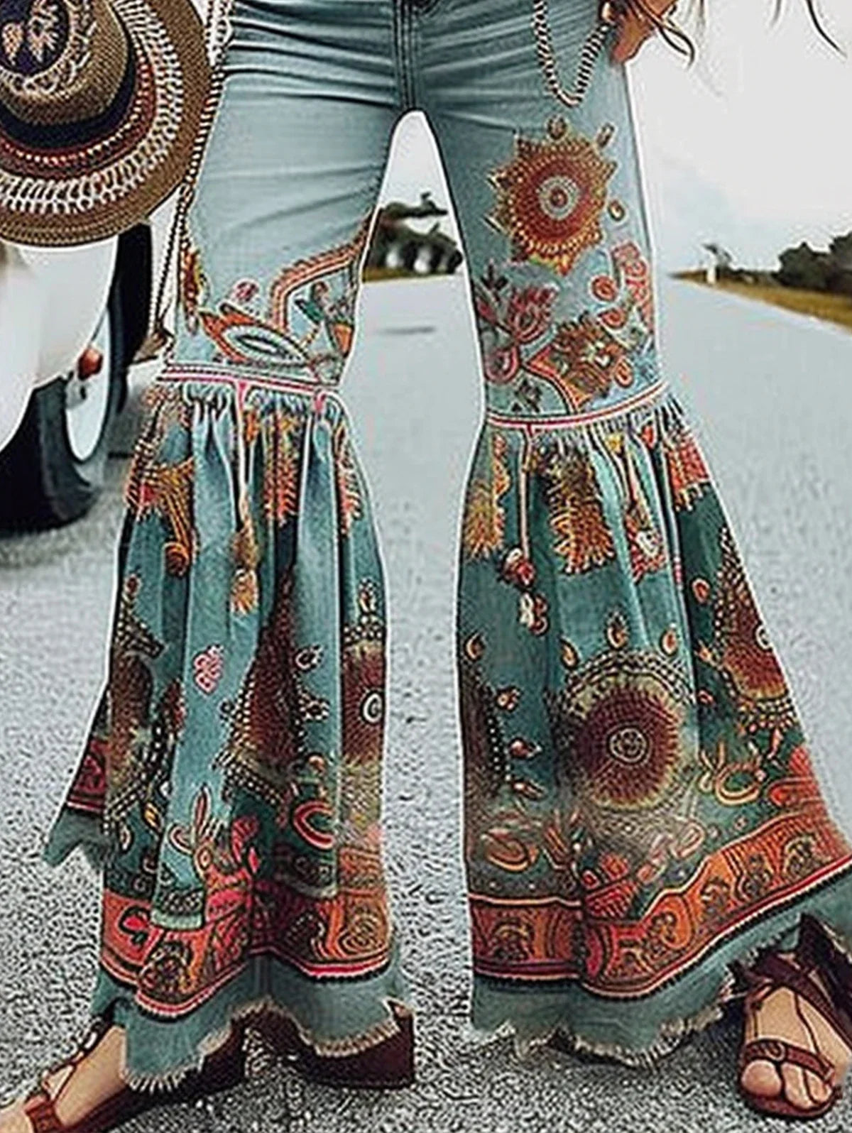 Vintage Floral Jeans